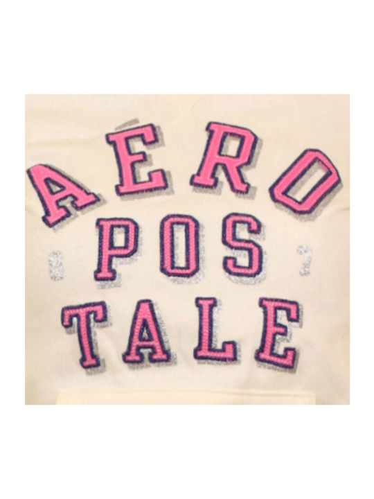 Aeropostale Женска суичър Худи Бял