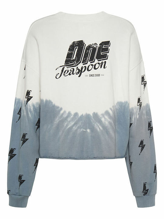 One Teaspoon Lightning Cropped Hanorac pentru Femei Gri