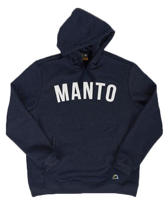 Manto Arclight Men's Sweatshirt with Hood and Pockets Navy Blue