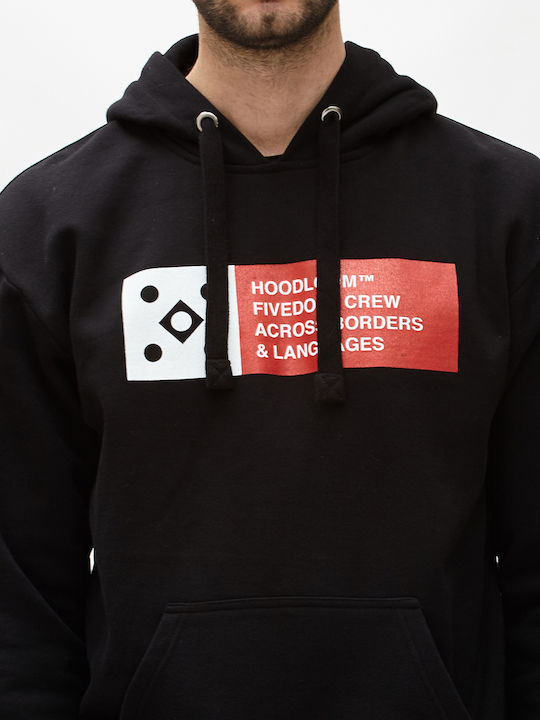 HoodLoom Herren Sweatshirt mit Kapuze und Taschen black