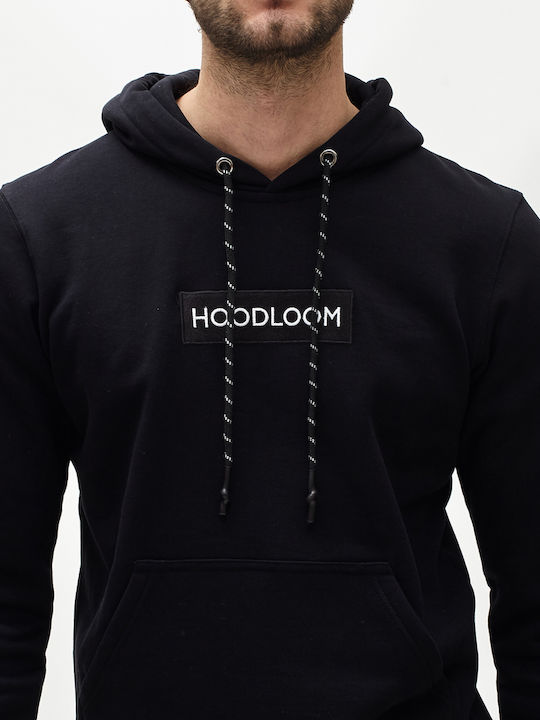 HoodLoom Herren Sweatshirt mit Kapuze und Taschen black