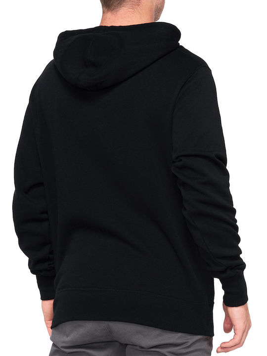 100% Essential Corpo Men's Sweatshirt with Hood and Pockets Black 20029-00000