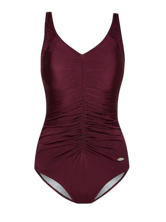 Susa Wide Strap Swimsuit Burgundy