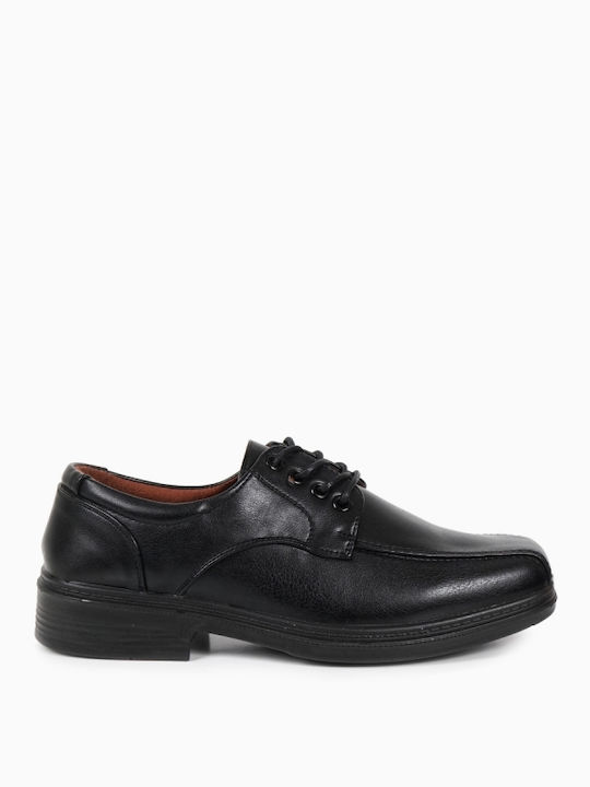 Lace-up Men's Leather Casual Shoes Black