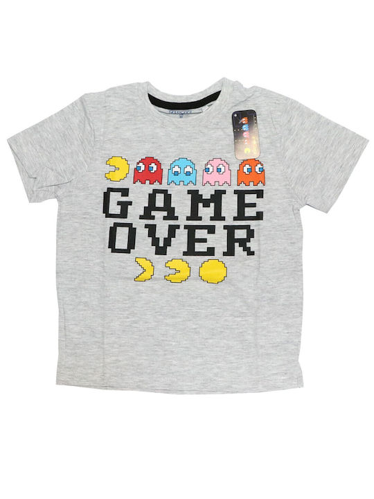 Kids Pajamas Summer Cotton Gray Pac Man