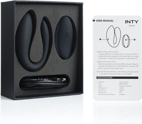 Inty Toys Κλειτοριδικός Δονητής Μαύρος