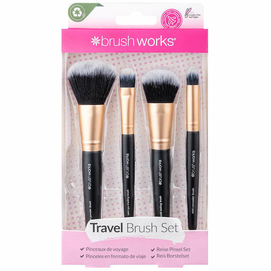 Brushworks Profesional Pensulă de Machiaj pentru Pudră din Păr Sintetic Mini