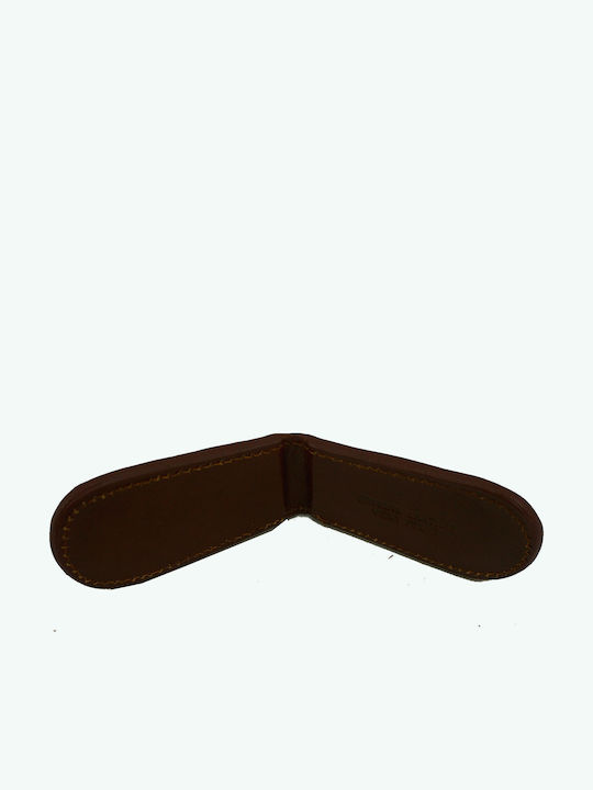Leather Money Clip Brown
