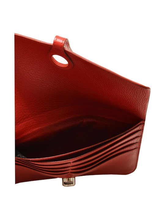 Large Leather Women's Wallet Classic Red