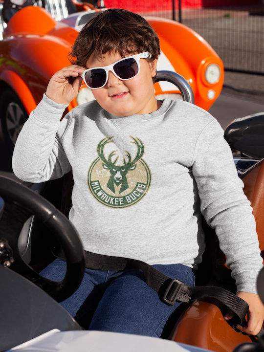 TKT Fleece - Polar Hanorac pentru copii Black Milwaukee Bucks Kids Sweatshirt Replica