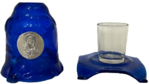 Tabletop Oil Lamp Glass 14x11.5x14.5εκ. F320-10