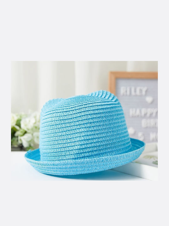 Babykids Kids' Hat Fedora Straw Light Blue