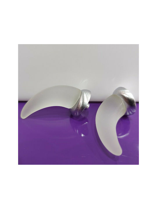 Steel-Nova Knopf Möbelgriff aus Kristall & Metallisch & Zamak Murano Crystal 7003-10C2 1Stück
