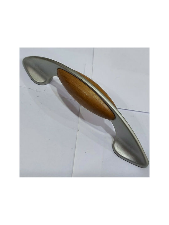 Handle Furniture made of Zamak & Wooden & Metallic zamak and wood 120mm (Center Distance 96mm) 0902-096-10C1 1pcs