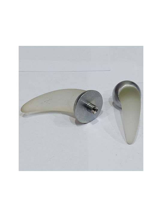 Steel-Nova Knopf Möbelgriff aus Kristall & Metallisch & Zamak Murano Crystal 7003-10C2 1Stück
