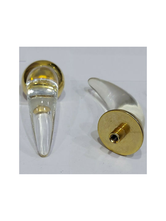 Steel-Nova Ръкохватка Мебел от Crystal & Метал Murano Crystal 7005-ORO2