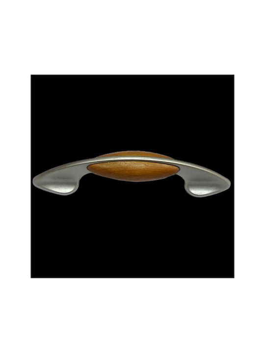 Handle Furniture made of Zamak & Wooden & Metallic zamak and wood 120mm (Center Distance 96mm) 0902-096-10C1 1pcs
