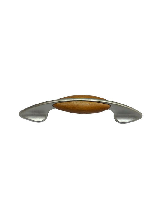 Handle Furniture made of Zamak & Wooden & Metallic zamak and wood 120mm (Center Distance 96mm) 0902-096-10C1 1pcs