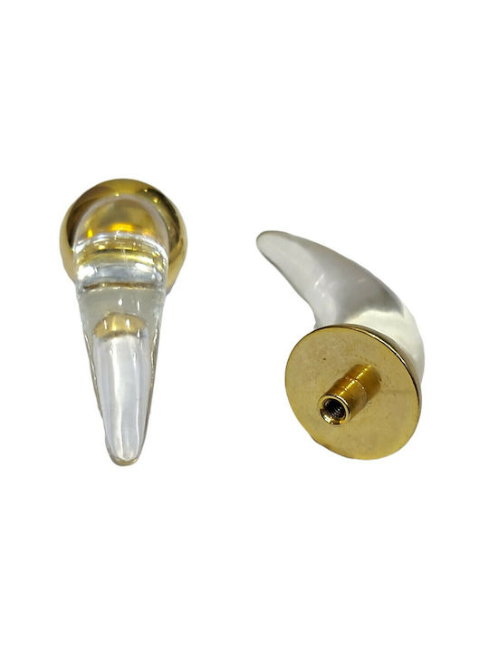 Steel-Nova Ръкохватка Мебел от Crystal & Метал Murano Crystal 7005-ORO2
