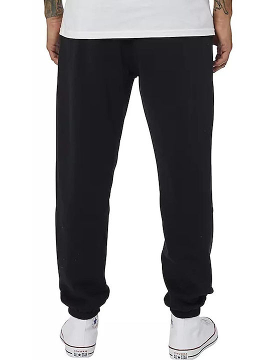 Fox Men's Fleece Sweatpants with Rubber Black