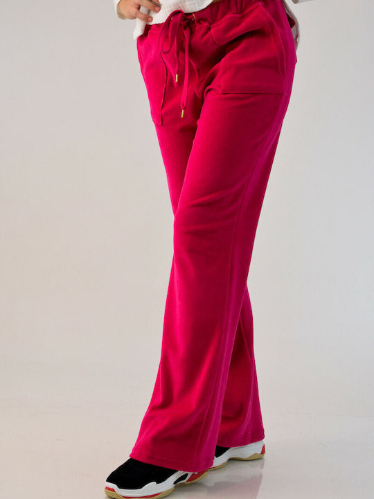 First Woman Women's Jogger Sweatpants Fuchsia Velvet