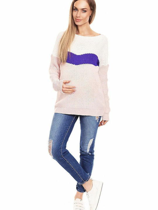 PeeKaBoo Powder Pullover Schwangerschafts-Tops Weiß