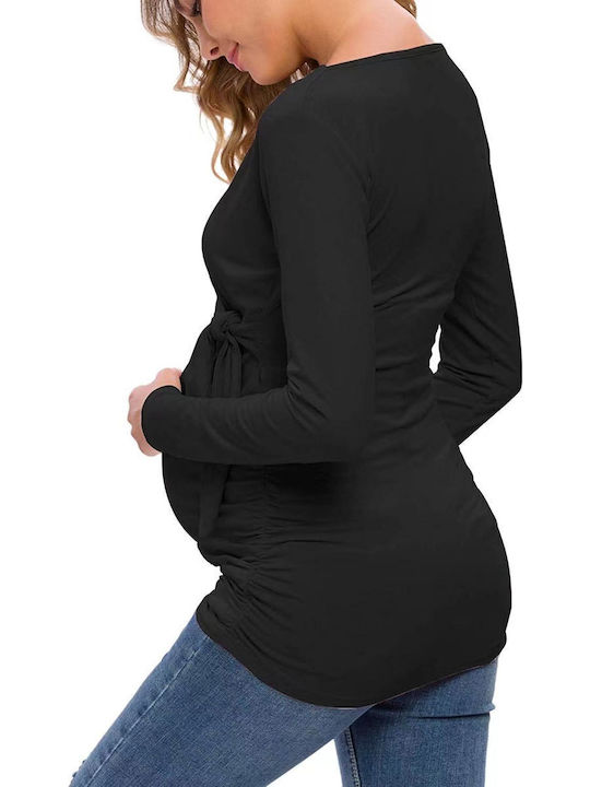 Queen Mother Top Maternity Tops μαύρη