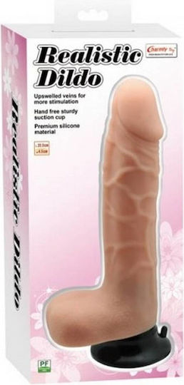 Charmly Toy Realistisches Dildo mit Hoden und Saugnapf Fleisch 26cm