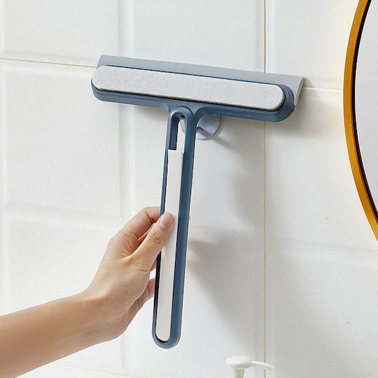 Plastic Cleaning Brush with Handle Blue