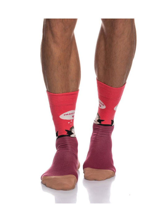 Inizio Men's Patterned Socks Red