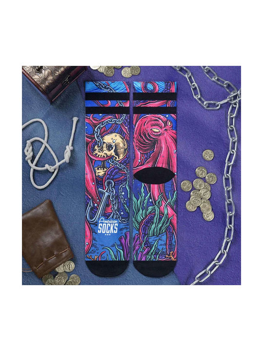 American Socks Octopus Bărbați Șosete cu Model Multicolor 1Pachet