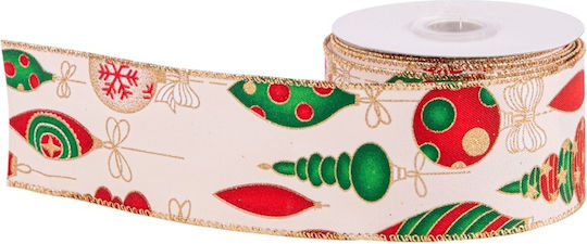 Weihnachtliche Farbband Stoff Bunt 1000x6.3cm 1Stück