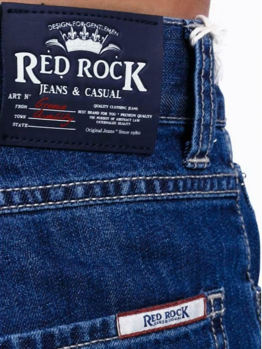 Red Rock Men's Jeans Pants in Straight Line Blue