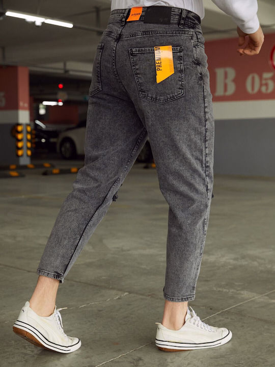 Huxley & Grace Pantaloni Jean Bărbați cu Croială Largă Grey