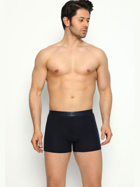 Trendy Elegant Men's Boxer Blue