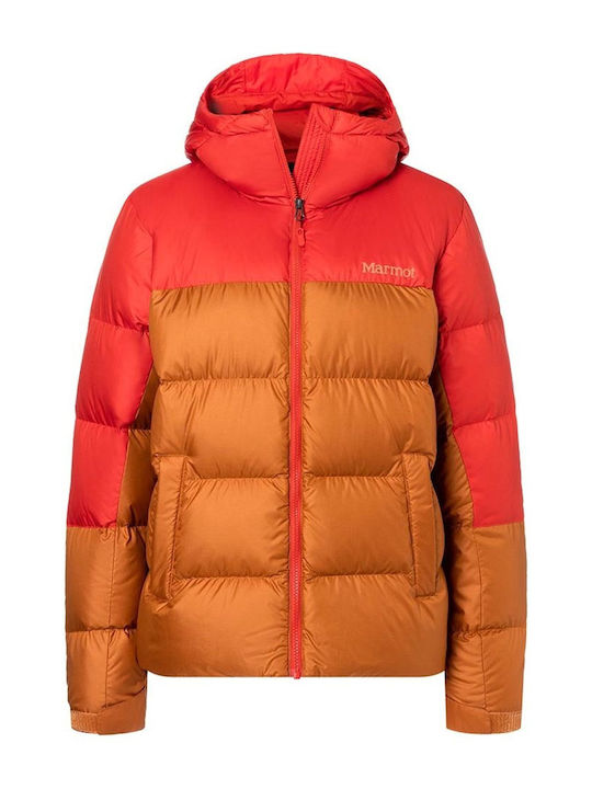 Women's Short Puffer Jacket for Winter Brown