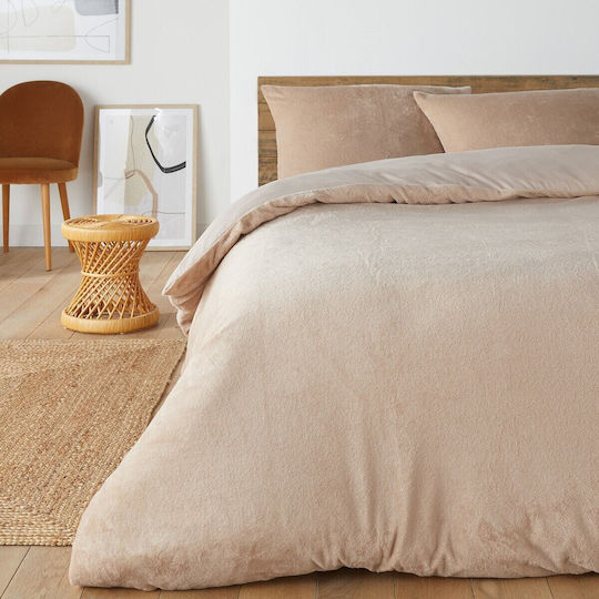 So'Home Duvet Cover Set Double with 2 Pillowcases 200x200 Beige