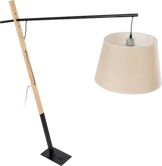 GloboStar Kelsie Stehleuchte H140xB40cm. mit Fassung für Lampe E27 Schwarz