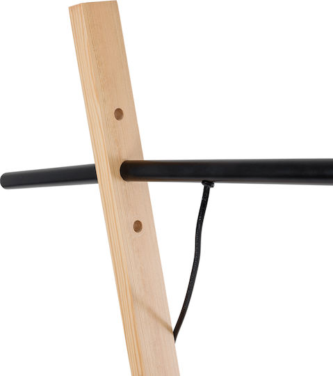 GloboStar Kelsie Stehleuchte H140xB40cm. mit Fassung für Lampe E27 Schwarz