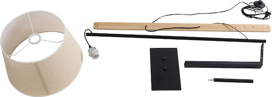 GloboStar Kelsie Stehleuchte H140xB40cm. mit Fassung für Lampe E27 Schwarz