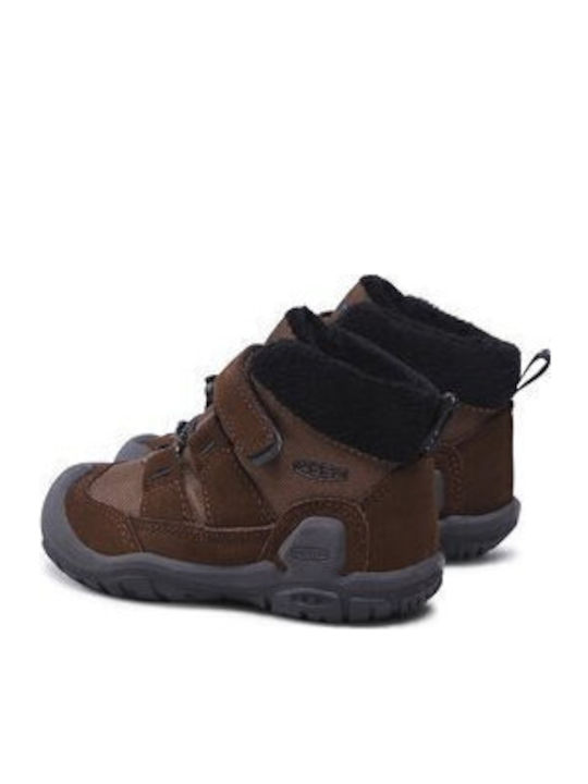 Chukka Kinderstiefeletten mit Klettverschluss Braun