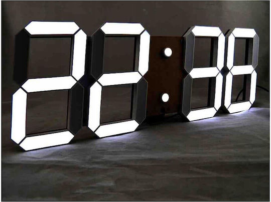 Ceas De Masă Digital Led Din Plastic Cu Ceas Deșteptător Negru AT00001561
