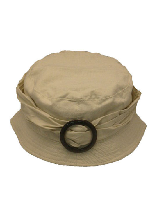 Fabric Women's Bucket Hat Beige