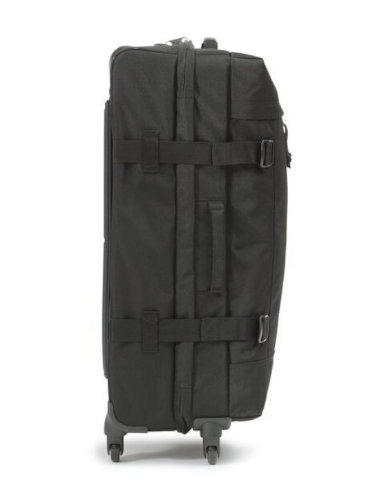 Eastpak Trans4 L Large Fabric Suitcase Black with 4 Wheels Height 75cm