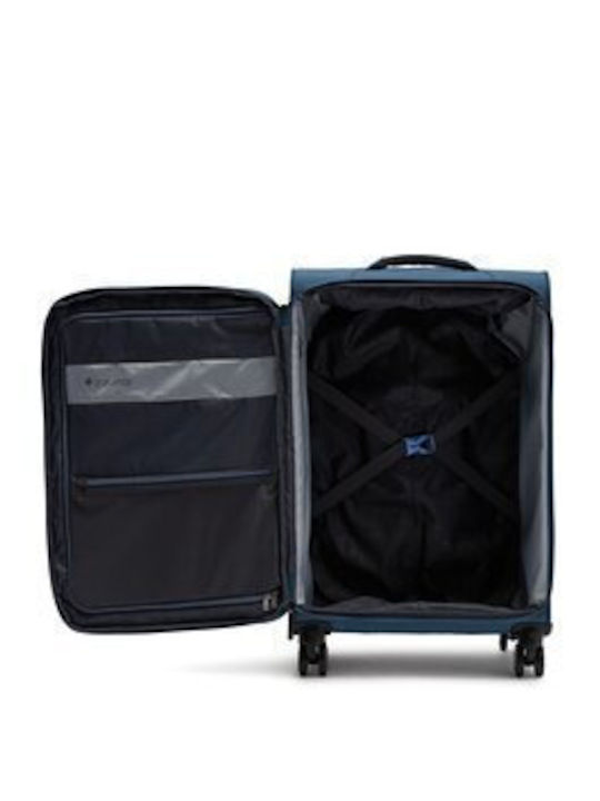 Travelite Skaii Medium Fabric Suitcase Blue with 4 Wheels Height 67cm