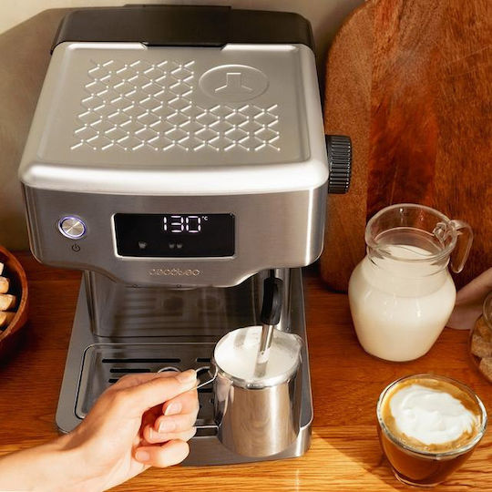Cecotec Power Espresso 20 Barista Compact Μηχανή Espresso 1465W Πίεσης 20bar Ασημί