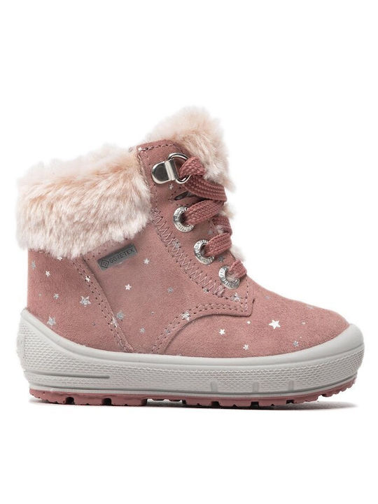 Gore-tex Kinder-Schneestiefeletten mit Schnürsenkeln Rosa