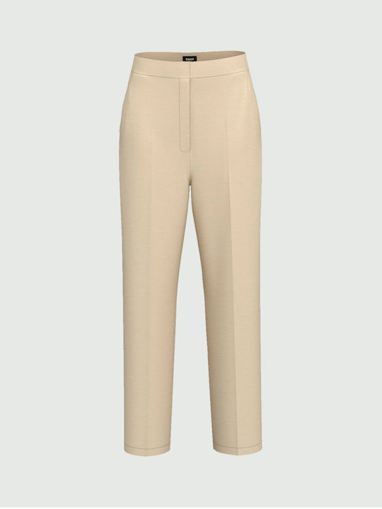 Women's Fabric Trousers Beige