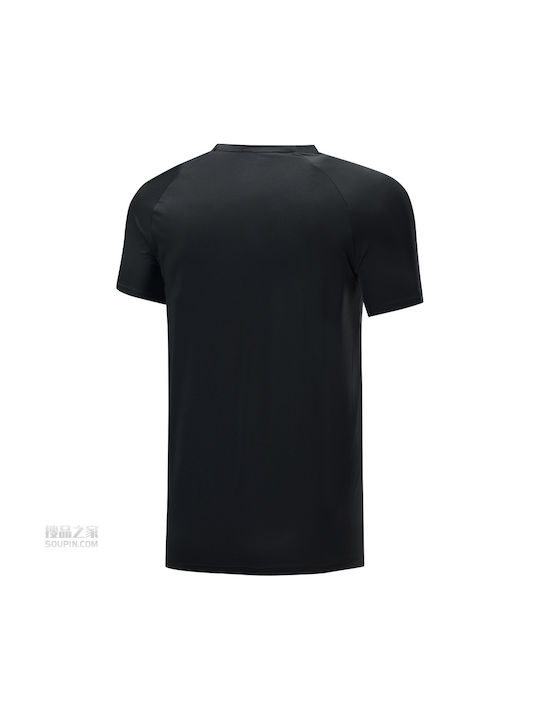 Li-Ning Bărbați T-shirt Sportiv cu Mânecă Scurtă BLACK