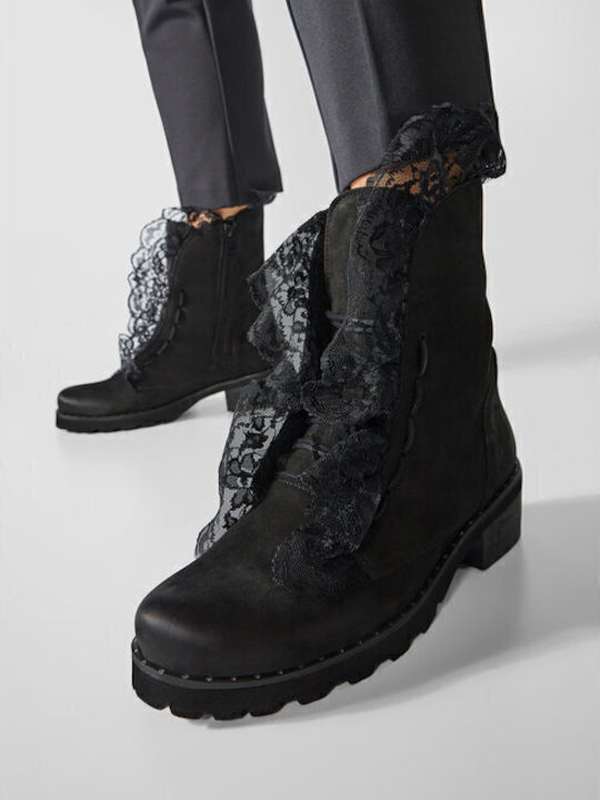 Damen Chelsea Stiefeletten Schwarz